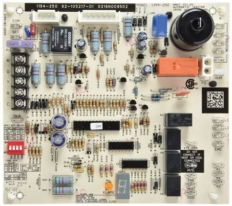 INTEGRATED FURNACE CONTROL BOARD - HEAT EXCHANGER-BURNER GROUP, GAS CONTROLS (R801C/T, R92T, R95TC)