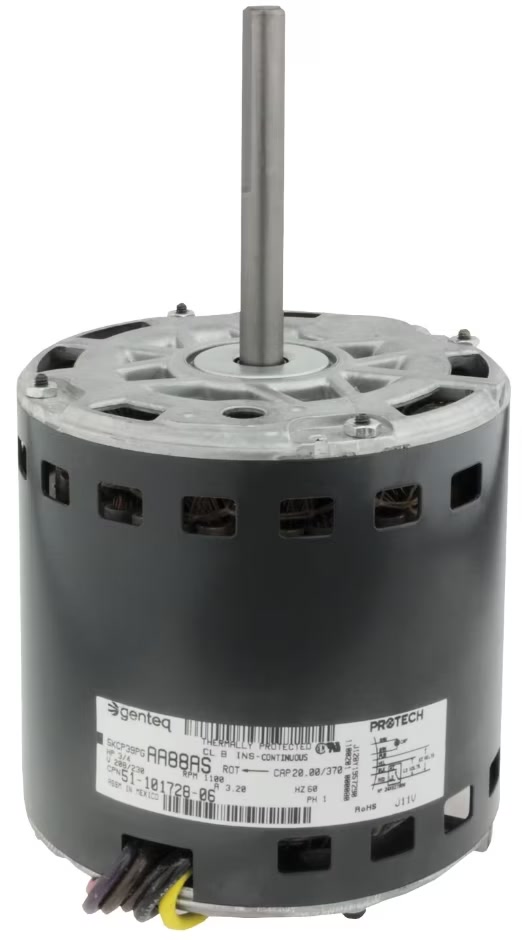 BLOWER MOTOR - 3/4 HP 208-230/1/60 (1075 RPM/2 SPEEDS) 9.5" LENGTH - RH1PZ