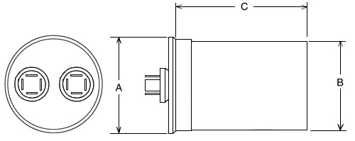 CAPACITOR - 70/370 SINGLE ROUND