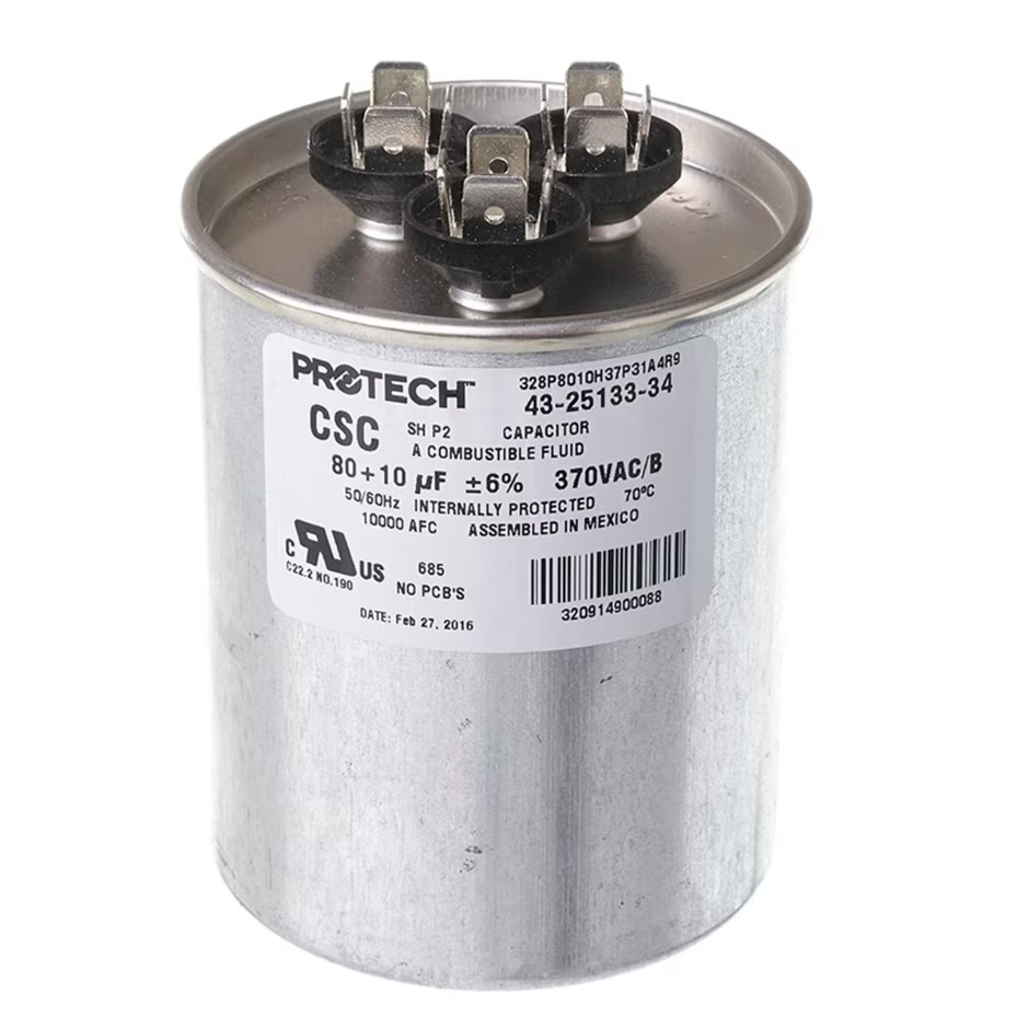 CAPACITOR - 80/10/370 DUAL ROUND