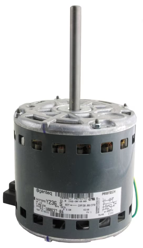 BLOWER MOTOR - 1/2 HP 208-230/1/60 (1075 RPM/2 SPEEDS) 9.5" LENGTH