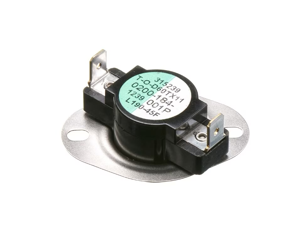 LIMIT SWITCH - AUTO RESET (FLANGED AIRSTREAM) 190 OPEN TEMP.