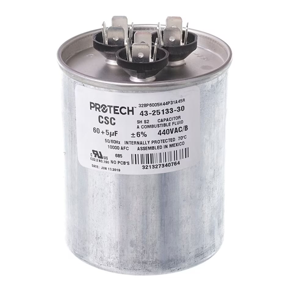 CAPACITOR - 60/5/440 DUAL ROUND