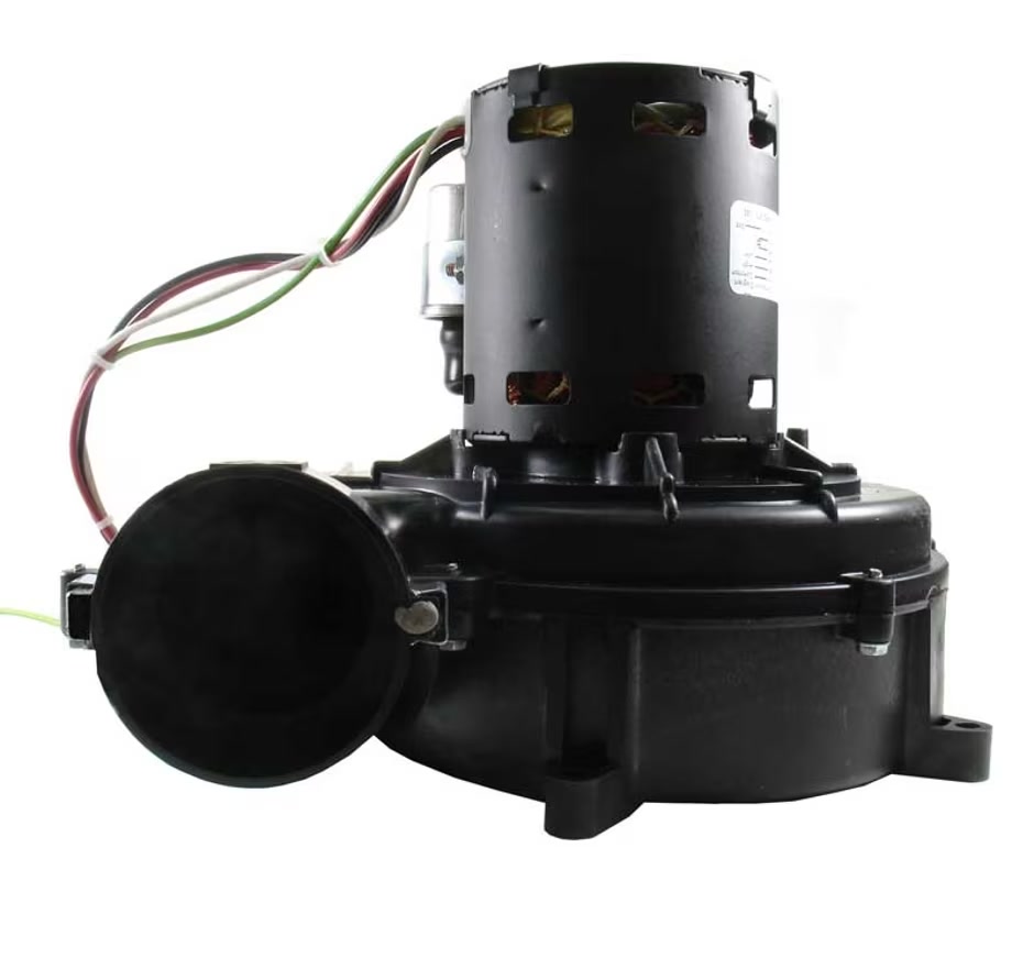 INDUCED DRAFT BLOWER W/GASKET - 2 STAGE - RIGHT SIDE DISCHARGE - 120V - POLYMERIC