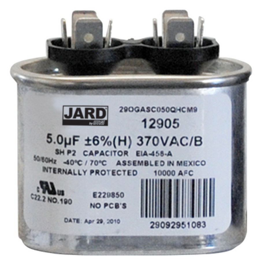 JARD 5MFD 370V ECONOMY OVAL RUN CAPACITOR