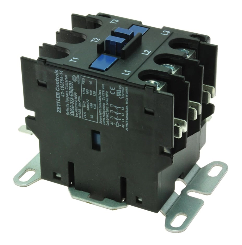 CONTACTOR - 30A 3-POLE (24V COIL) W/AUXILARY CONTACTS
