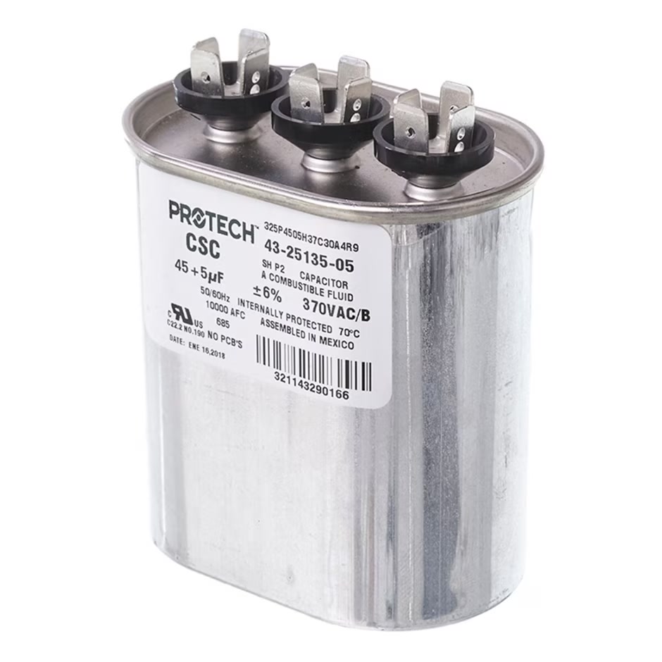 CAPACITOR - 45/5/370 DUAL OVAL