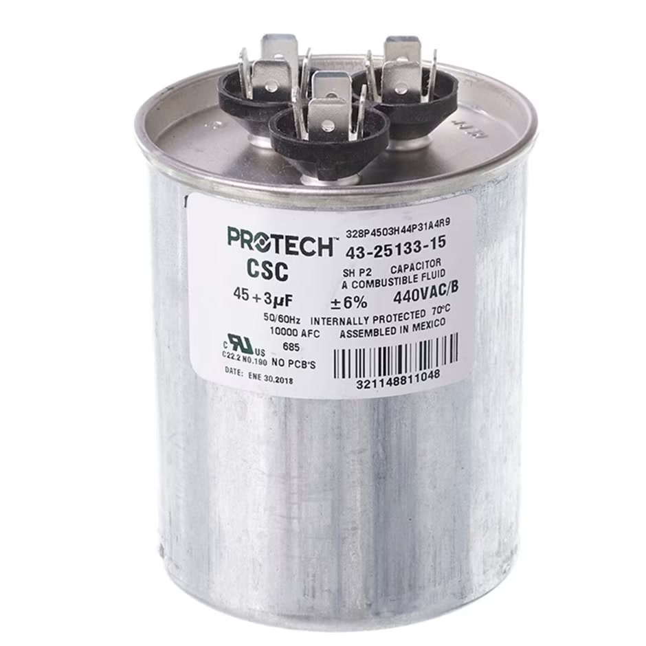 CAPACITOR - 45/3/440 DUAL ROUND