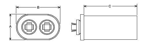 CAPACITOR - 60/440 SINGLE OVAL