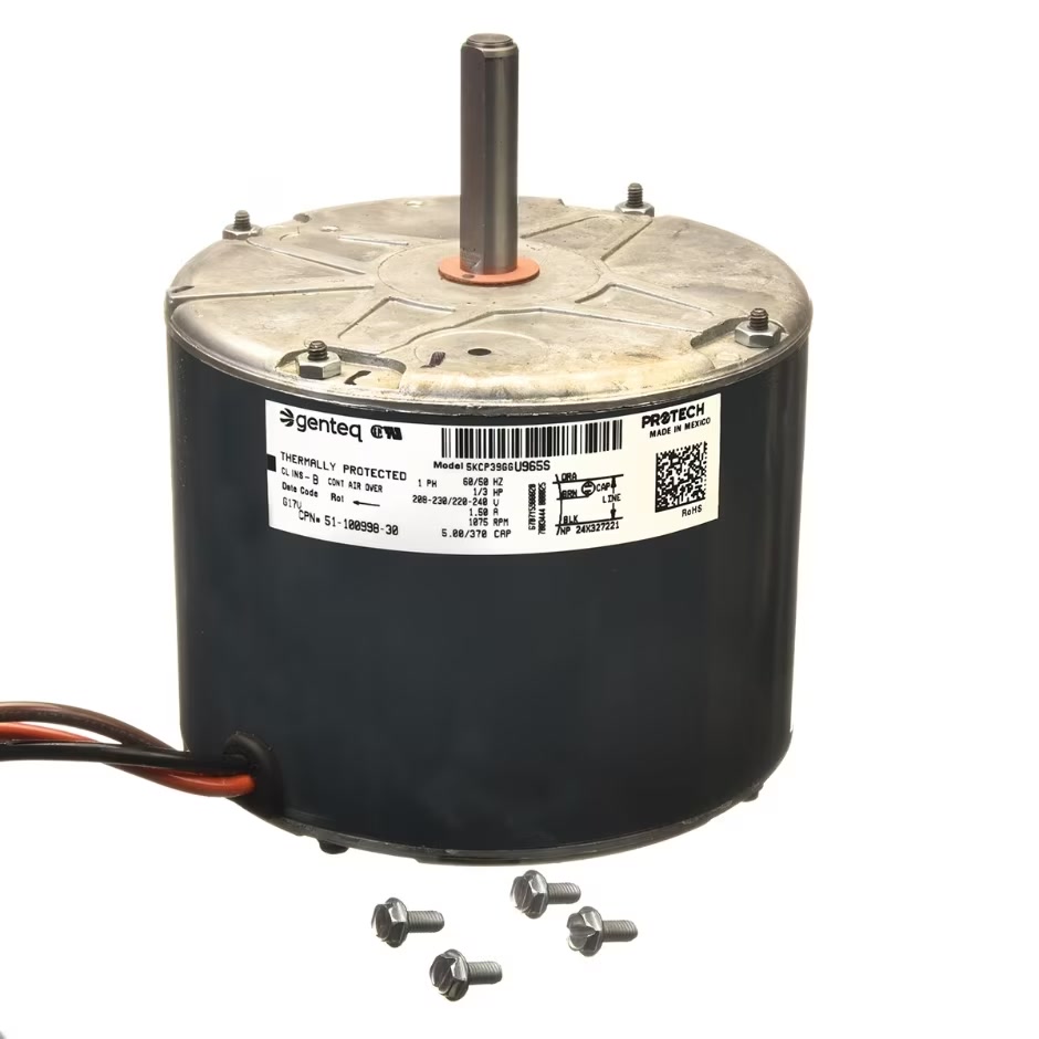 CONDENSER MOTOR - 1/3 HP 208-230/1/50-60 (1075 RPM/1 SPEED)